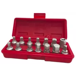 Embout de vidange 3/8" - coffret de 14 pcs