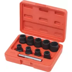 Douilles twist 1/2" de 10 à 19mm pour écrous rouillés - coffret de 10 pcs