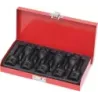 Douilles tournevis à chocs 1/2" avec empreinte Torx® et hexagonal - coffret métallique de 9 pcs