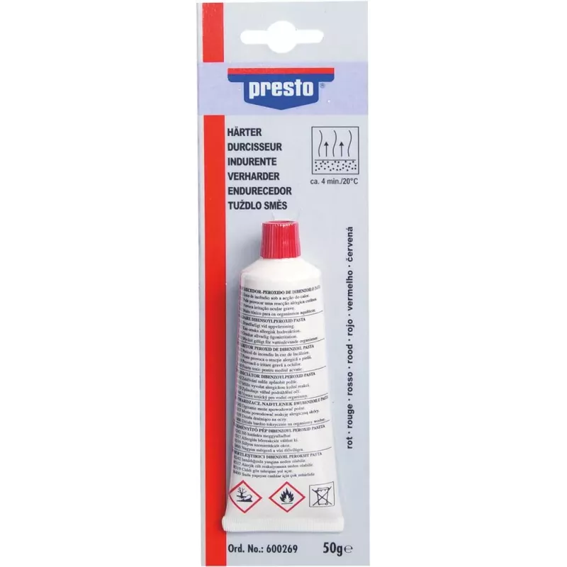 Durcisseur pour mastic polyester - tube de 50g sur blister