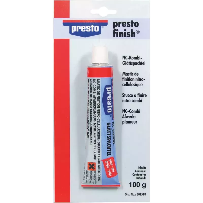 Mastic de lissage pour finition - tube de 100g sur blister