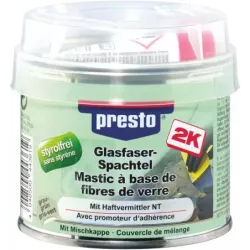 Mastic polyester renforcé fibre de verre avec tube durcisseur