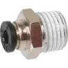 Raccord instantané métallique droit mâle conique pour tuyau rilsan 4mm