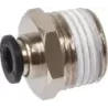 Raccord instantané métallique droit mâle conique pour tuyau rilsan 6mm