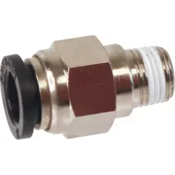 Raccord instantané métallique droit mâle conique pour tuyau rilsan 8mm