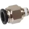 Raccord instantané métallique droit mâle conique pour tuyau rilsan 10mm