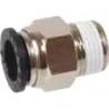 Raccord instantané métallique droit mâle conique pour tuyau rilsan 12mm