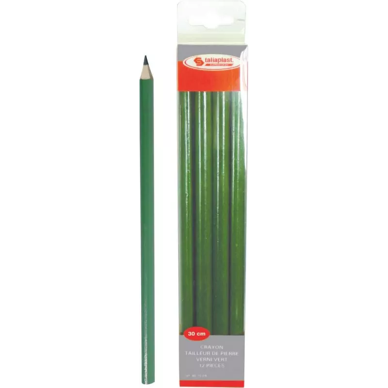 Crayon de maçon vert 300mm - blister de 12 pcs