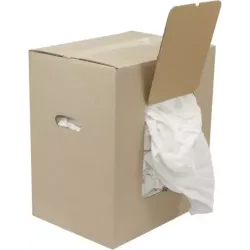 Chiffon blanc 100% coton - carton distributeur de 10kg