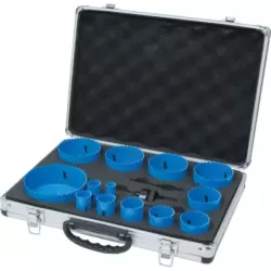 Scie trépan HSS bi-métal de 16 à 102mm - coffret de 18 pcs