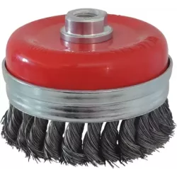 Brosse forme coupe boisseaux M14 100mm mèches torsadées