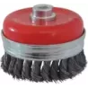 Brosse forme coupe boisseaux M14 100mm mèches torsadées