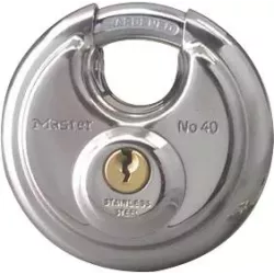 Cadenas marine rond acier inox 70mm 2 clés - blister