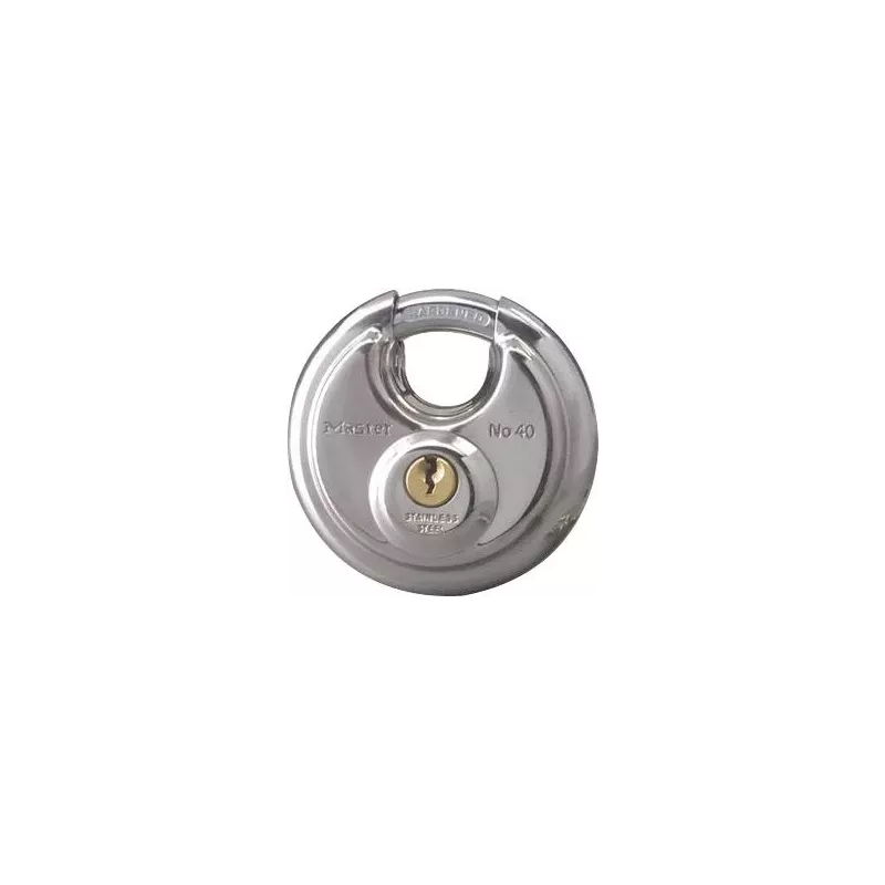 Cadenas marine rond acier inox 70mm 2 clés - blister