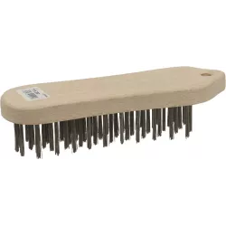 Brosse métallique violon fil acier 5 rangs 210mm