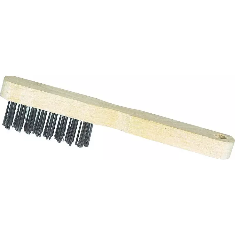 Brosse métallique à bougie fil acier 3 rangs 20x185mm