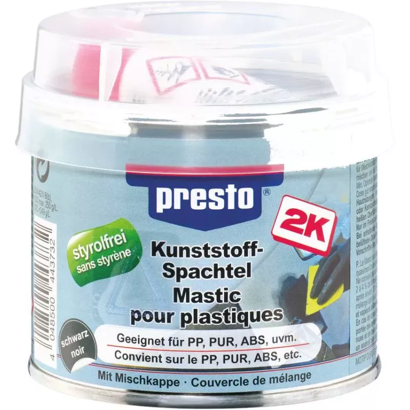 Mastic de réparation pour plastique avec tube durcisseur