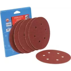 Disque abrasif velcro 150mm 6 trous - lot de 6 pcs