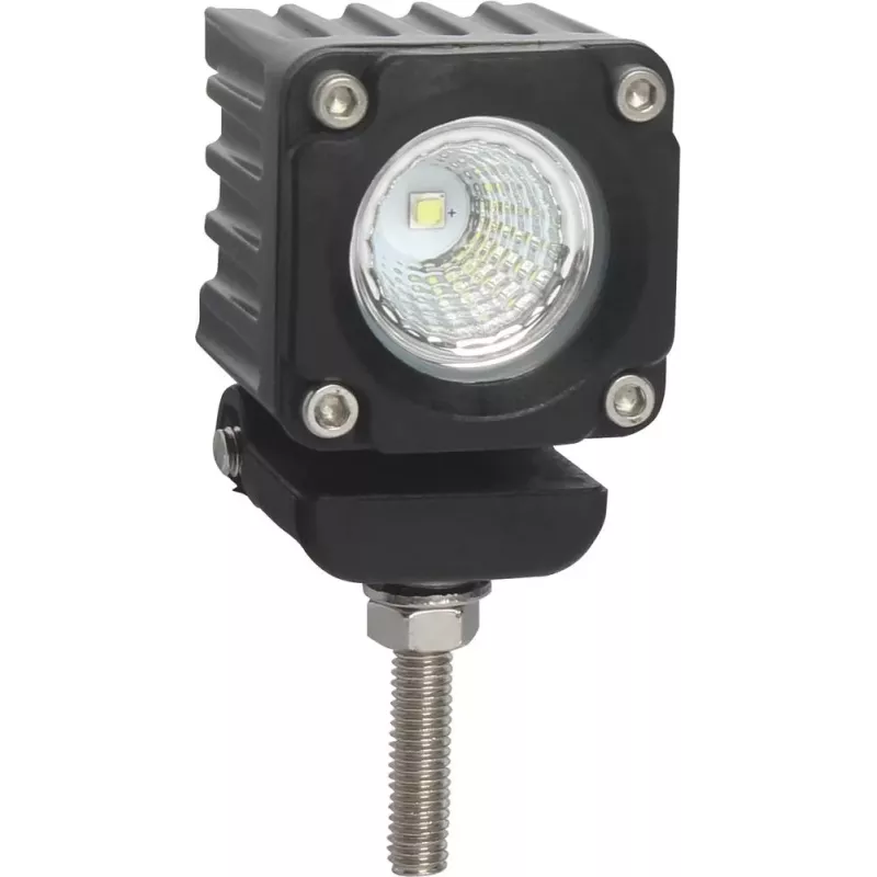 Phare de travail carré LED 10/32V 10W 600 lumens faisceau large