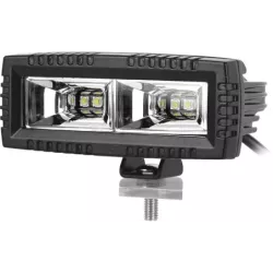 Phare de travail rectangle LED 12/24V 40W 2000 lumens faisceau large - blister