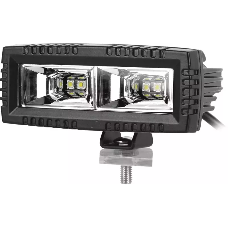 Phare de travail rectangle LED 12/24V 40W 2000 lumens faisceau large - blister