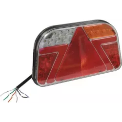 Feu arrière rectangle LED 12/24V 7 fonctions 240x140mm - blister