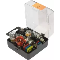 Coffret de secours 12V H1/H4/H7 - 8 lampes + 5 fusibles