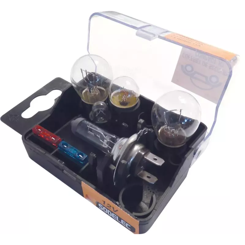 Coffret de secours 12V H7 - 5 lampes et 2 fusibles