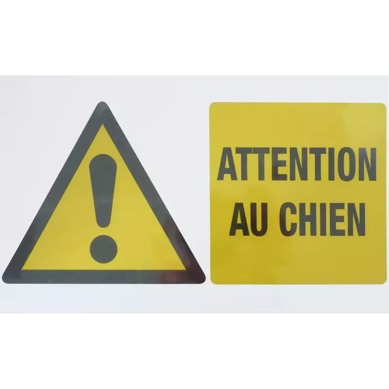 Panneau rigide "attention au chien" 330x220mm