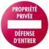 Panneau propriété privée/défense d'entrée rigide 290mm
