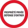 Panneau propriété privée/défense d'entrée rigide 300mm