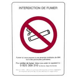 Panneau "Interdiction de fumer"