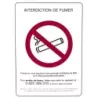 Panneau interdiction de fumer rigide 150x210mm