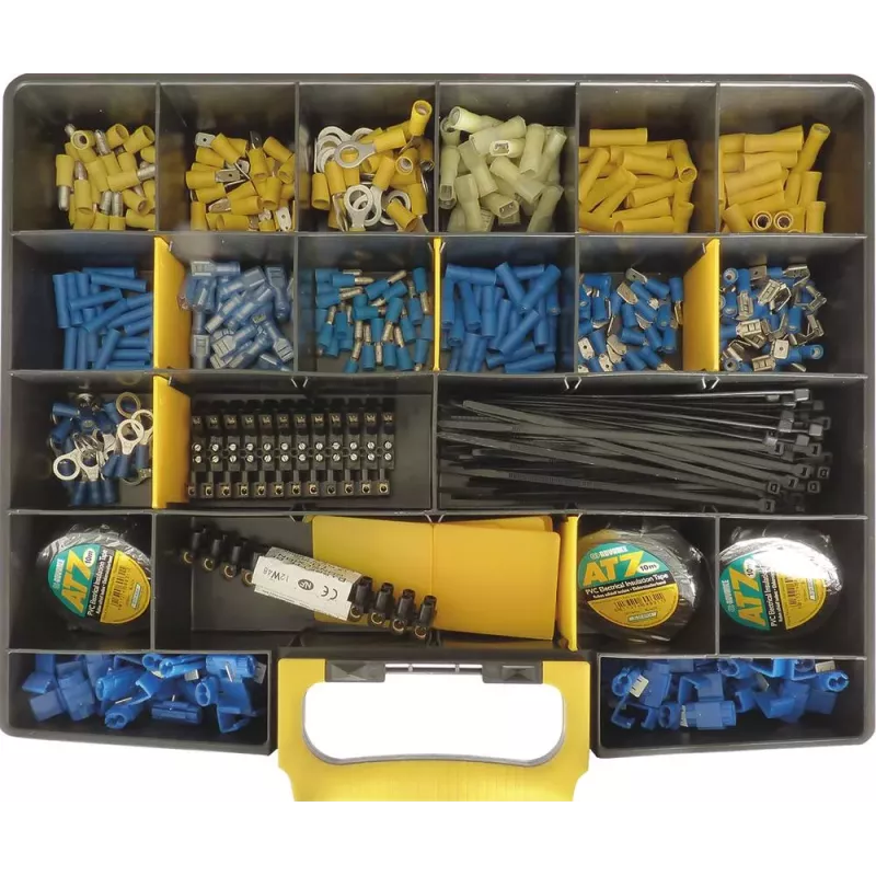 Cosse isolée type électricité agricole - coffret de 485 pcs