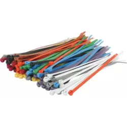 Collier nylon Tyrap multicolore 4,8x186mm - lot de 100 pcs