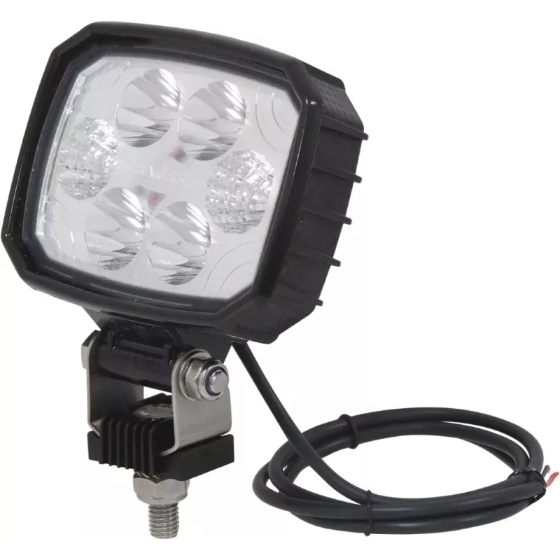 Phare de travail rectangle LED 10/30V 12W 1500 lumens boîtier carbone