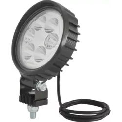 Phare de travail rond LED 10/30 12W 1500 lumens faisceau combiné/boîtier carbone