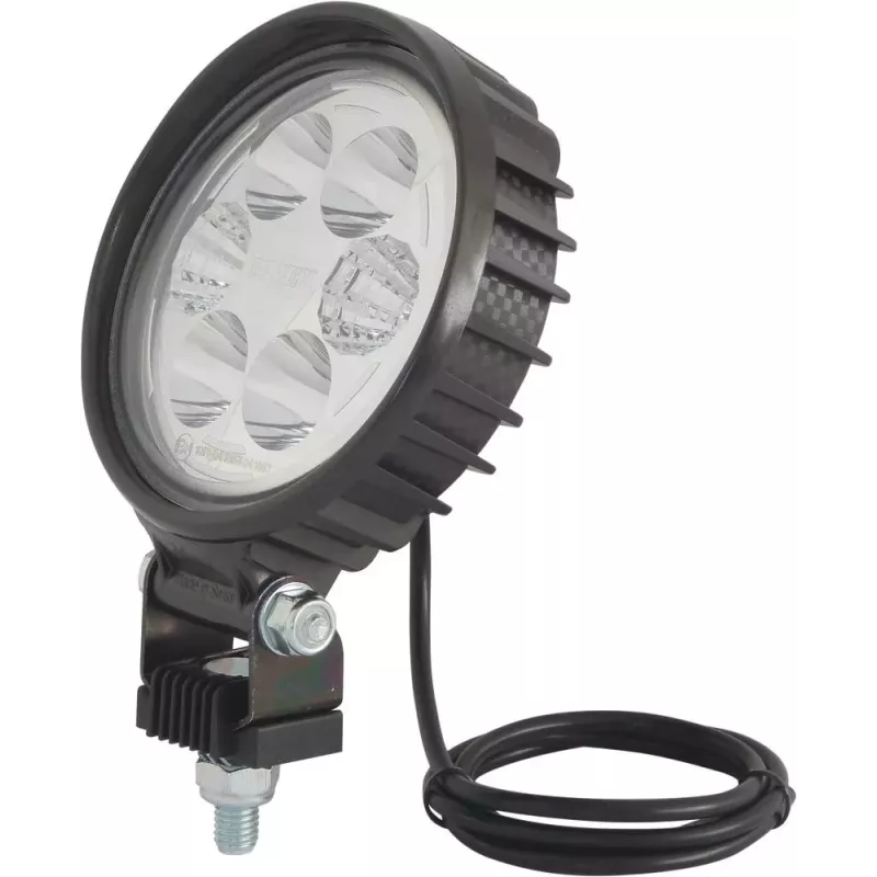 Phare de travail rond LED 10/30 12W 1500 lumens faisceau combiné/boîtier carbone