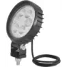 Phare de travail rond LED 10/30 12W 1500 lumens faisceau combiné/boîtier carbone