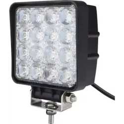 Phare de travail carré LED 10/32V 48W 2800 lumens faisceau large