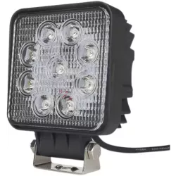 Phare de travail carré LED 10/32V 27W 1800 lumens