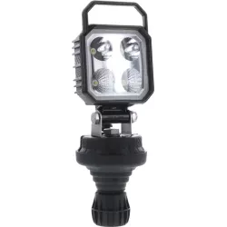 Phare de travail carré LED 10/30V 9W 1000 lumens sur support flexible/ boîtier carbone/poignée