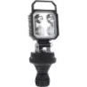 Phare de travail carré LED 10/30V 9W 1000 lumens sur support flexible/ boîtier carbone/poignée