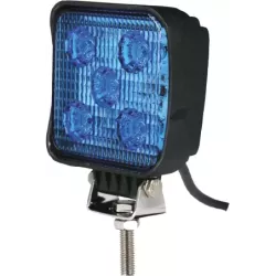 Phare de travail carré LED 10/32V 15W 1000 lumens bleu éclairage large