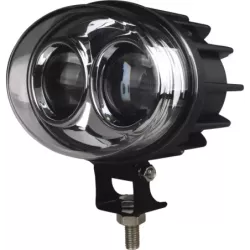 Phare de travail ovale LED 9/48V 6W 400 lumens bleu pour signalisation chariot de manutention