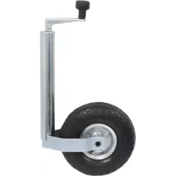 Roue jockey jante acier 48mm avec roue gonflable 100kg