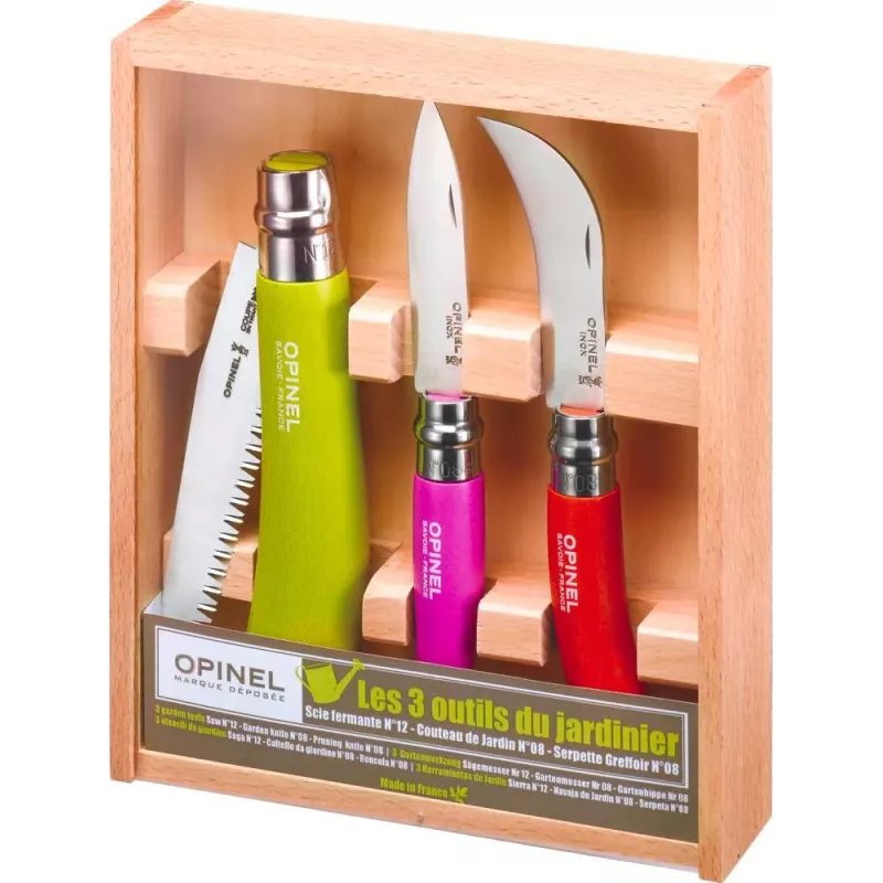 Outils du jardinier - coffret de 3 couteaux