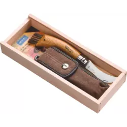 Couteau à champignon avec brosse et étui - coffret