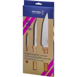 Couteau de cuisine avec lame en acier inox - boîte de 3 pcs