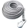 Câble acier 5mm 10m avec crochet pour treuil 450kg